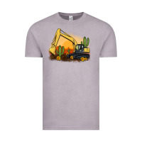Vintage Zinc excavator cactus sunflower sunset Vintage Tee - Artiststas