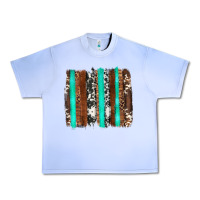 Grape Ice western cowhide wood and turquoise glitter brushstrokes Urban Heavy Tee - Artiststas
