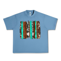 Pebble Blue western cowhide wood and turquoise glitter brushstrokes Urban Heavy Tee - Artiststas