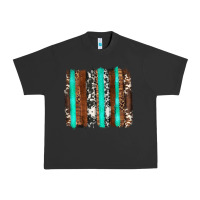 Pigment Black western cowhide wood and turquoise glitter brushstrokes Urban Heavy Tee - Artiststas