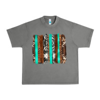 Tornado western cowhide wood and turquoise glitter brushstrokes Urban Heavy Tee - Artiststas