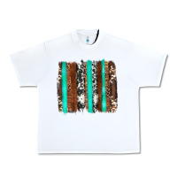 White western cowhide wood and turquoise glitter brushstrokes Urban Heavy Tee - Artiststas