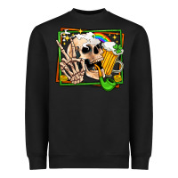 Black st patricks day peace skull Heavyweight Sweatshirt - Jasminsmagicworld