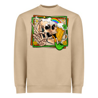 Mushroom st patricks day peace skull Heavyweight Sweatshirt - Jasminsmagicworld