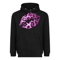 Black Pink Leopard Lips Heavyweight Hoodie - Bettercallsaul