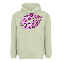 Matcha Pink Leopard Lips Heavyweight Hoodie - Bettercallsaul