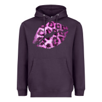 Plum Pink Leopard Lips Heavyweight Hoodie - Bettercallsaul