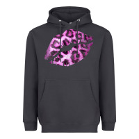 Pink Leopard Lips Heavyweight Hoodie | Teevron