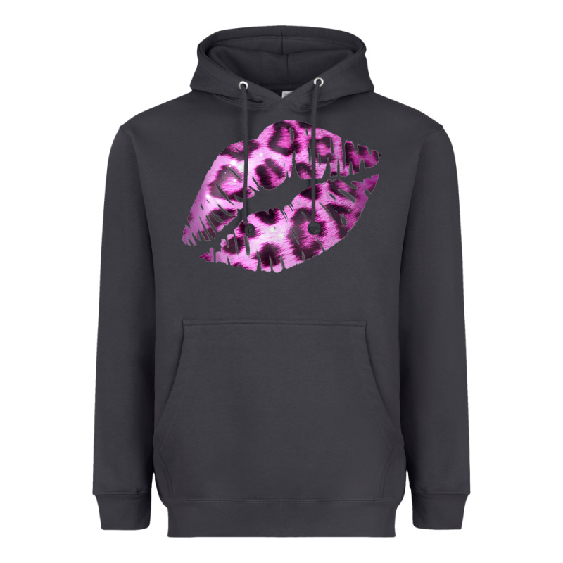 Pink Leopard Lips Heavyweight Hoodie by Bettercallsaul | Teevron