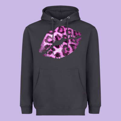 Pink Leopard Lips Heavyweight Hoodie Designed By Bettercallsaul