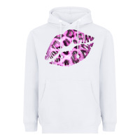 White Pink Leopard Lips Heavyweight Hoodie - Bettercallsaul