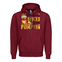 Burgundy whatever spices your pumpkin Zipper Hoodie - MaliasSmallBusiness