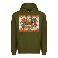 Army Green grateful thankful blessed Premium Hoodie - JahusDesignShop