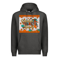 Charcoal Heather grateful thankful blessed Premium Hoodie - JahusDesignShop