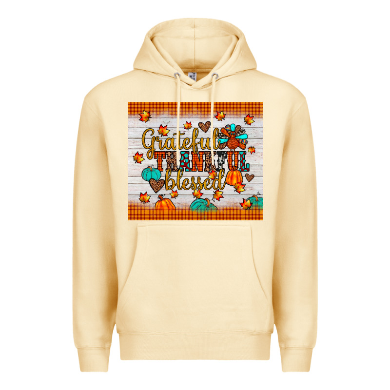 Grateful Thankful Blessed Premium Hoodie by JahusDesignShop | Teevron
