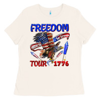 Bone freedom born to be free tour 1776 Ladies Tee - texasbilliewilder