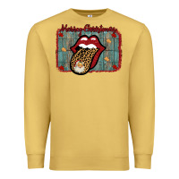 Antique Gold Merry Christmas Lips Santa Premium Sweatshirt - Bettercallsaul