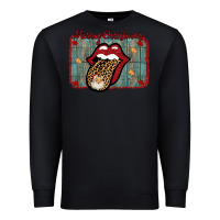 Black Merry Christmas Lips Santa Premium Sweatshirt - Bettercallsaul