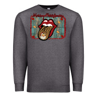 Charcoal Heather Merry Christmas Lips Santa Premium Sweatshirt - Bettercallsaul