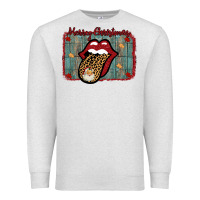 Oatmeal Heather Merry Christmas Lips Santa Premium Sweatshirt - Bettercallsaul