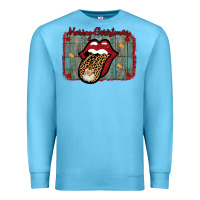 Ocean Blue Merry Christmas Lips Santa Premium Sweatshirt - Bettercallsaul
