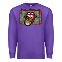 Purple Merry Christmas Lips Santa Premium Sweatshirt - Bettercallsaul