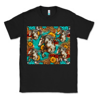 Black mustang horse western Classic Tee - LillyAllenDesigns