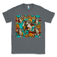 Charcoal Heather mustang horse western Classic Tee - LillyAllenDesigns