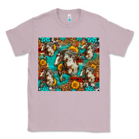 Lilac mustang horse western Classic Tee - LillyAllenDesigns