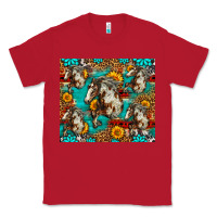 Red mustang horse western Classic Tee - LillyAllenDesigns