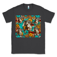 Smoke mustang horse western Classic Tee - LillyAllenDesigns