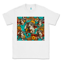 White mustang horse western Classic Tee - LillyAllenDesigns