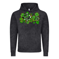 Vintage Black cowhide and leopard shamrocks Vintage Hoodie - AdoDesignShop