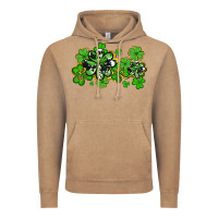 Vintage Coffee cowhide and leopard shamrocks Vintage Hoodie - AdoDesignShop