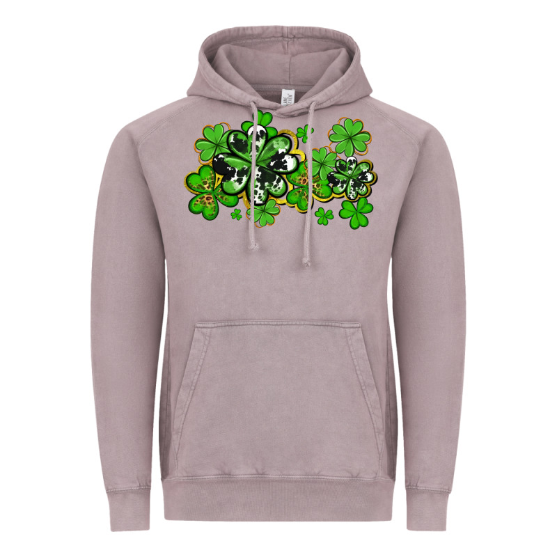 Cowhide And Leopard Shamrocks Vintage Hoodie by AdoDesignShop | Teevron