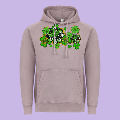 Cowhide And Leopard Shamrocks Vintage Hoodie Designed By Adodesignshop