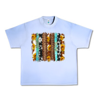 Grape Ice western cowhide leopard turquoise brushstrokes Urban Heavy Tee - Artiststas