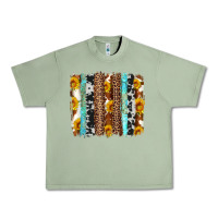 Oil Green western cowhide leopard turquoise brushstrokes Urban Heavy Tee - Artiststas