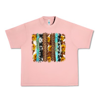 Salmon western cowhide leopard turquoise brushstrokes Urban Heavy Tee - Artiststas
