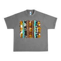 Tornado western cowhide leopard turquoise brushstrokes Urban Heavy Tee - Artiststas