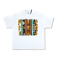 White western cowhide leopard turquoise brushstrokes Urban Heavy Tee - Artiststas