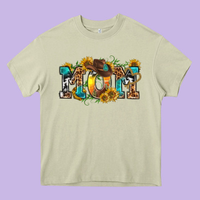 Western Mom Heavy Core Tee Designed By Texasbilliewilder