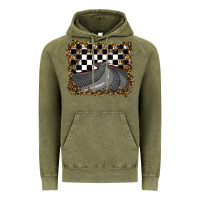 Vintage Olive leopard racing  background Vintage Hoodie - RanaPortraitStore
