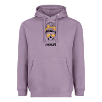 Yellow Flower On Pink Background Mom Skull Heavyweight Hoodie | Teevron