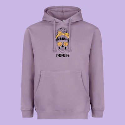 Yellow Flower On Pink Background Mom Skull Heavyweight Hoodie Designed By Bettercallsaul