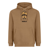 Toasted Coconut Yellow Flower on Pink Background Mom Skull Heavyweight Hoodie - Bettercallsaul