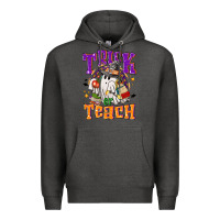 Charcoal Heather trick or teach halloween Premium Hoodie - NancyCooperArtShop