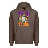 Coffee trick or teach halloween Premium Hoodie - NancyCooperArtShop