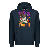 Navy trick or teach halloween Premium Hoodie - NancyCooperArtShop