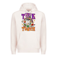Pale Pink trick or teach halloween Premium Hoodie - NancyCooperArtShop